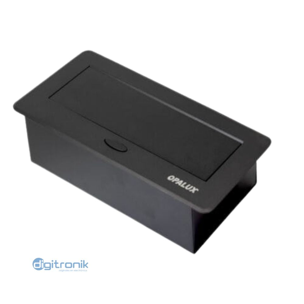 TOMA CORRIENTE PARA MUEBLE OPALUX 4 TOMAS MULTIPLES OP-UTS4BK