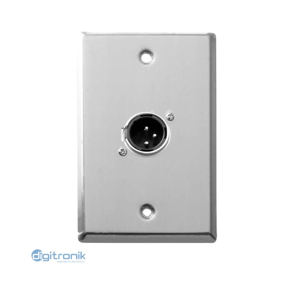 FACE PLATE  PLACA 1 PUERTO XLR MACHO NETCOM PE-XLR001