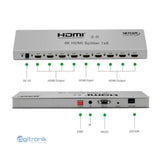 SPLITTER HDMI 1X8 V2.0 4K NETCOM PE-SP0077