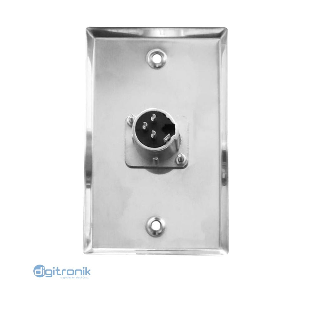 FACE PLATE  PLACA 1 PUERTO XLR MACHO NETCOM PE-XLR001