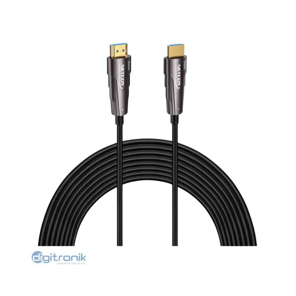CABLE HDMI A FIBRA OPTICA DE 30M UHD 4K@60HZ V2.0 NETCOM PE-HF0030
