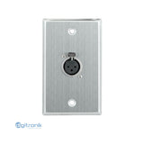 PLACA DE MONTAJE FACE PLATE 1 XLR HEMBRA NETCOM PE-XLR101
