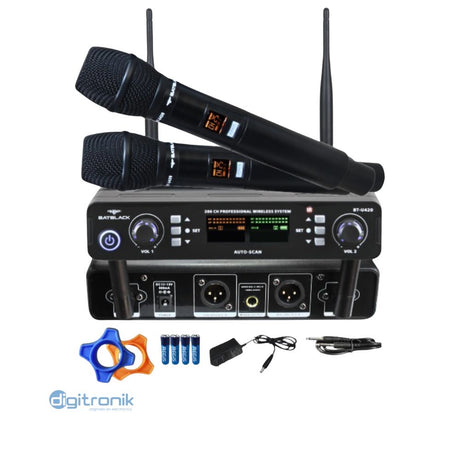 MICROFONO PROFESIONAL BATBLACK INALAMBRICO UHF BT-U420