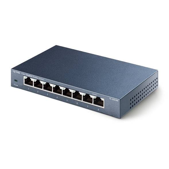 TP-LINK SWITCH GIGABIT 8 PTOS 10/100/1000 MBPS METALICO TL-SG108