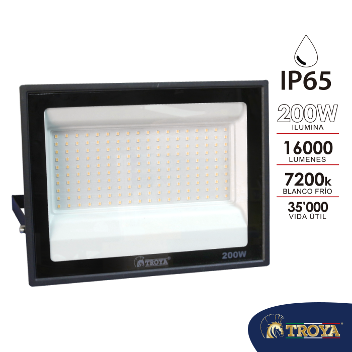 REFLECTOR 200W TROYA 90-265V 16000LM 7200K IP65 TY-200W265-CW