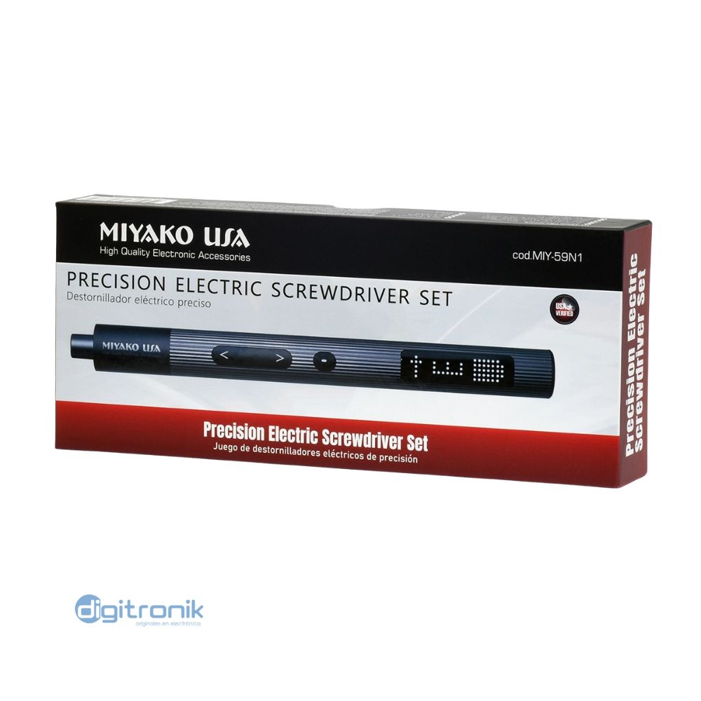 DESTORNILLADOR ELECTRICO INALAMBRICO MIYAKO 59 EN 1 MIY-59N1