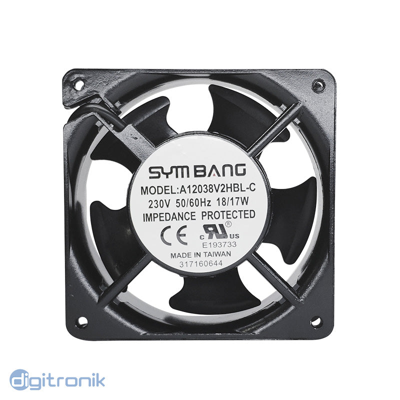 VENTILADOR SYMBANG 120X120X38MM 220V 17W A12038V2HSL-C