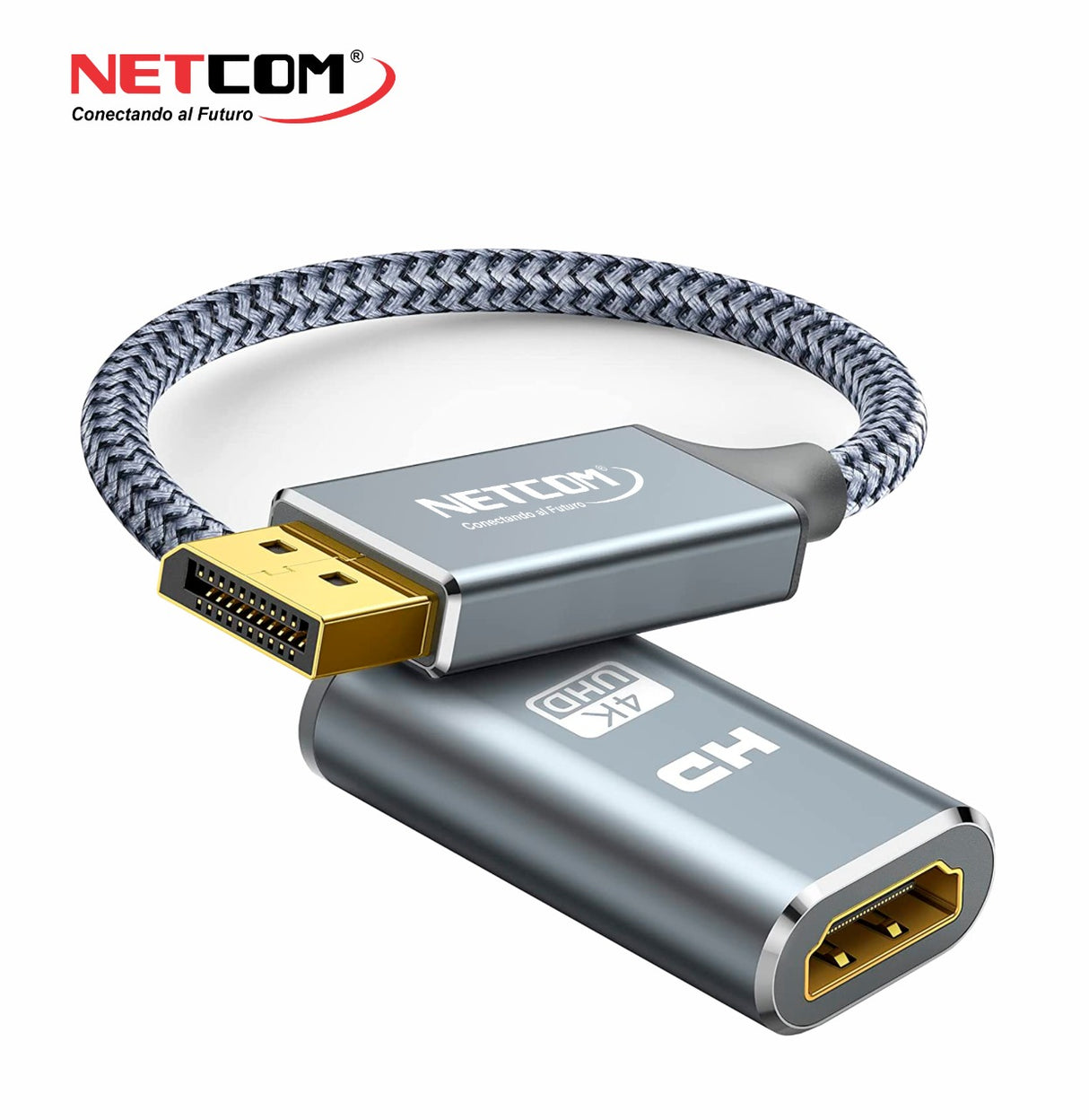 ADAPTADOR DISPLAYPORT A HDMI 4K NETCOM PE-VA0378