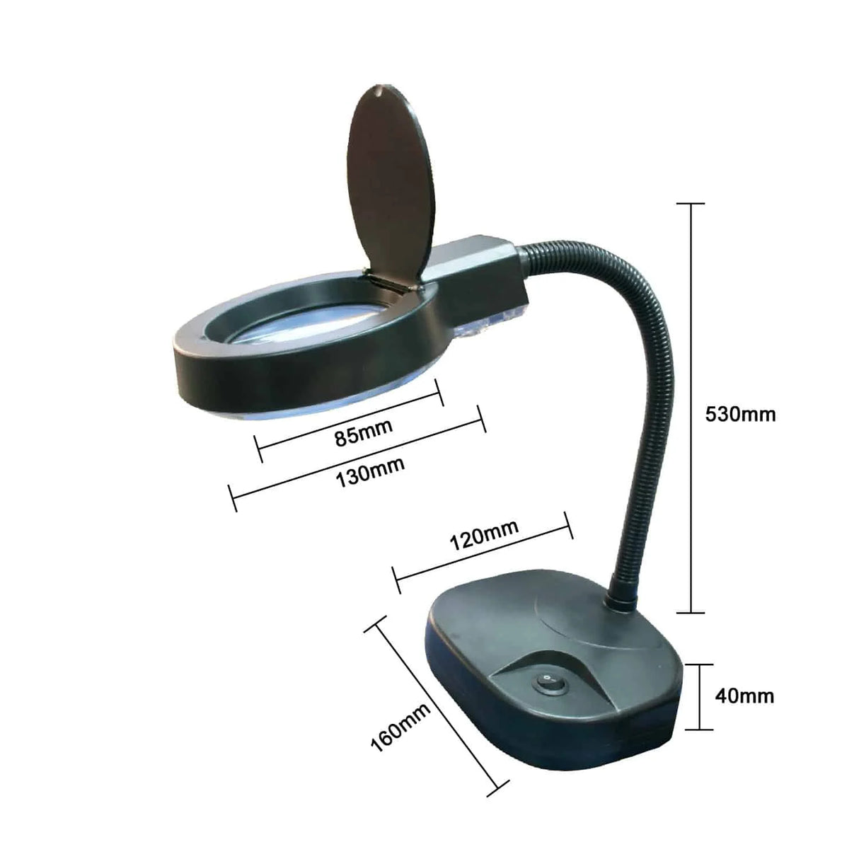 LAMPARA P/ESCRITORIO C/LEDS Y LUPA TAKEMA ZD-123-LED