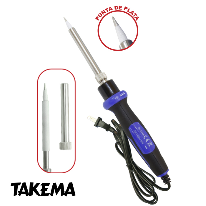 CAUTIN TAKEMA 30W CON COVERTOR MANGO DE COLOR AZUL/ NEGRO ZD-721N