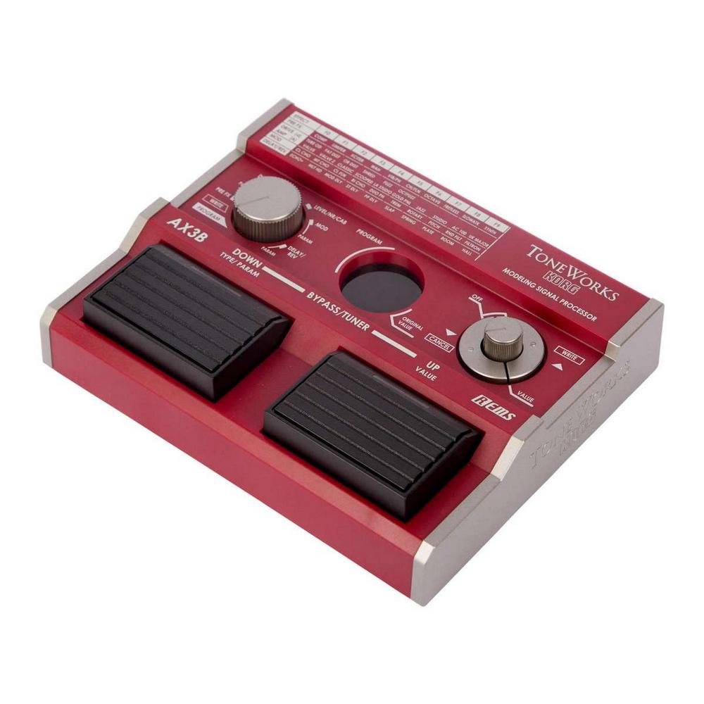 Pedal para bajo digital Korg Multiefecto AX3B – Rojo