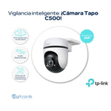 TP-LINK CAMARA WIFI DE SEGURIDAD PARA EXTERIORES CON ROTACION 360° TAPO-C500