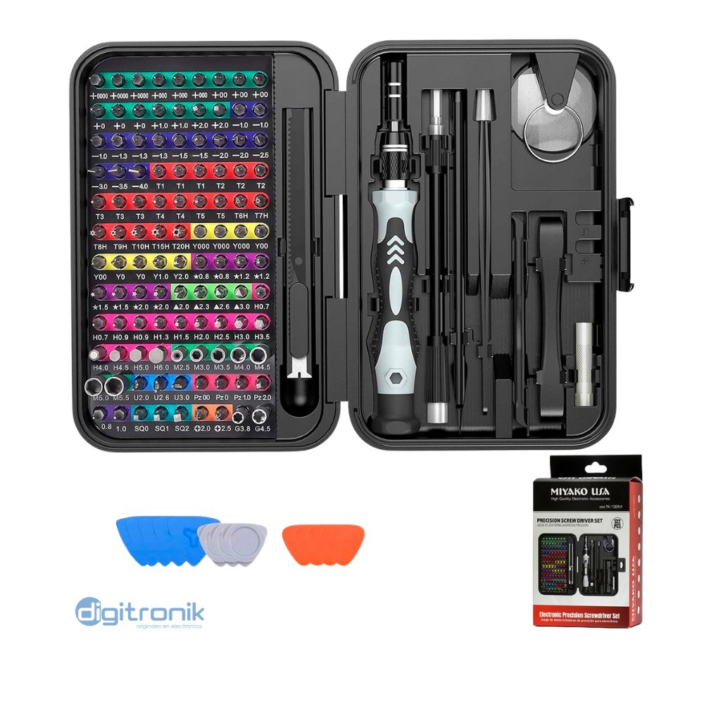 JUEGO DE DESTORNILLADOR DE PRECISION MIYAKO 132 EN 1 TK-132N1