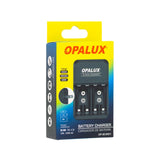 CARGADOR DE BATERIA OPALUX PARA AA/AAA/9V ENCHUFE OP-BC8021