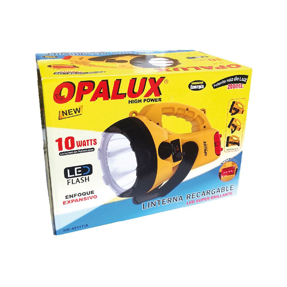 LINTERNA LED 10W RECARGABLE OPALUX  HB-4011T/A