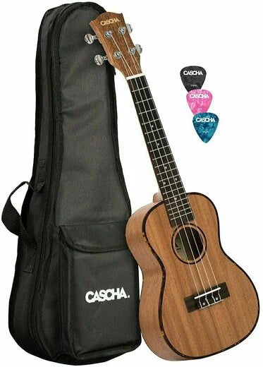 PACK UKELELE CONCIERTO CAOBA PREMIUM HH-2035 CASCHA