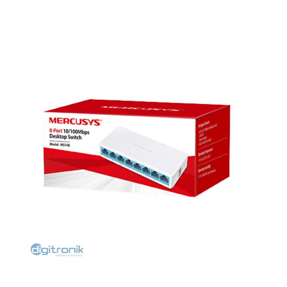 MERCUSYS SWITCH 8  PUERTOS 10/100MBPS MS108